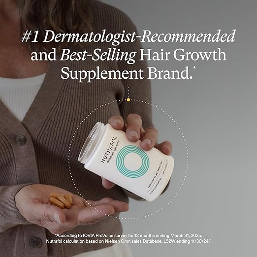 Nutrafol Women's Balance Hair Growth Supplements for Ages 45+ Clinically Proven for Visibly Thicker Hair and Scalp Coverage Dermatologist Recommended - 2 Month Supply 2 Refill Pouches
