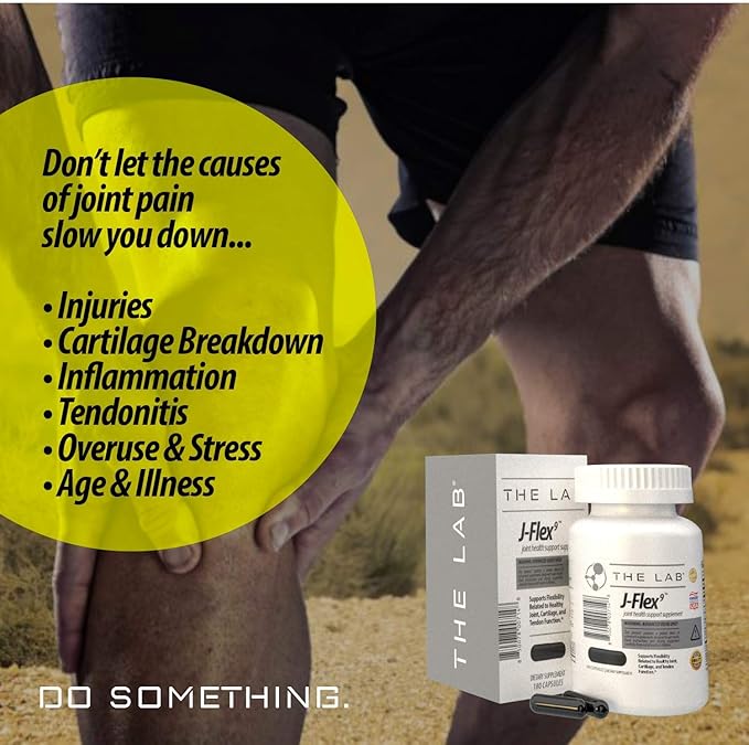 J-FLEX9 Advanced Joint Health Supplement + Cartilage Support &amp Tendon Function | Ingredients include: Chondroitin Glucosamine MSM Curcumin Boswellia Serrata Collagen. Made in USA