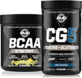 PMD Sports CG5 - Premium Creatine and L-Glutamine Powder (60 Servings) &amp PMD Sports BCAA Stim Free Amino Acids for Enhanced Recovery - Lemonade (30 Servings)