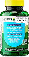 Spring Valley Ashwagandha - 1300mg – 60 Count – Includes Sticker