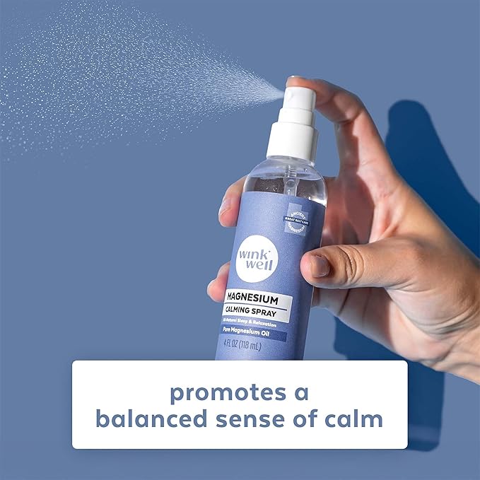 Wink Well Magnesium Calming Spray for Relaxation Sleep for Kids and Adults 2 Pack