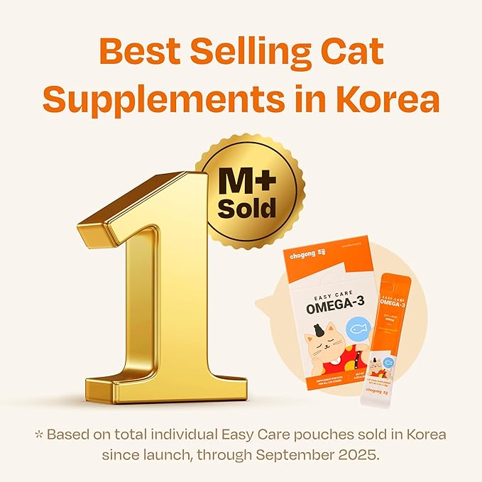 Cat Omega 3 Supplement – Lickable with EPA &amp DHA for Skin and Coat Immune &amp Joint Support – Daily for Cats Salmon Flavor 30 Tubes