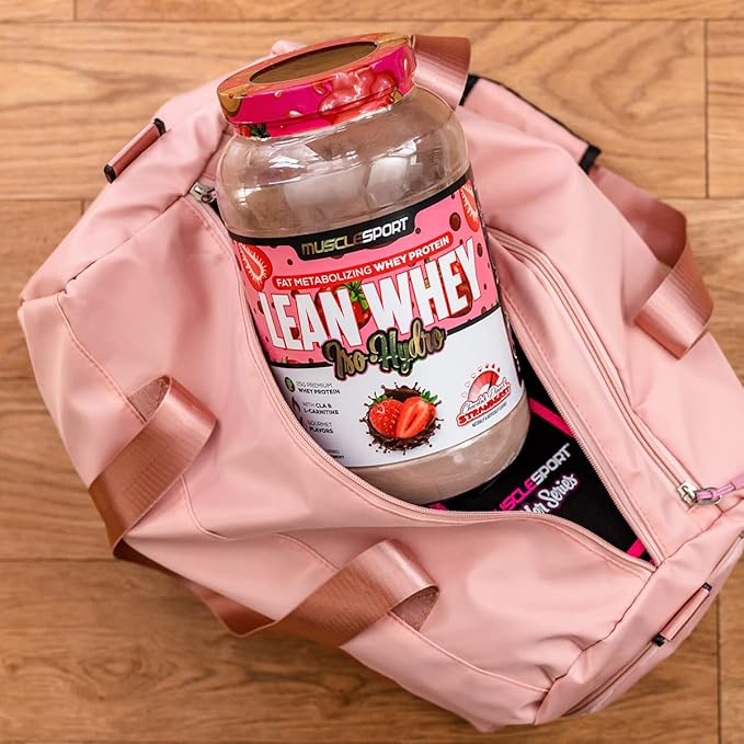 MuscleSport Lean Whey Revolution™ Whey Protein Isolate with Hydrolyzed Whey - Low Calorie Low Carb Low Fat Incredible Flavors - 25g protein per scoop (2LB Chocolate Dipped Strawberry)