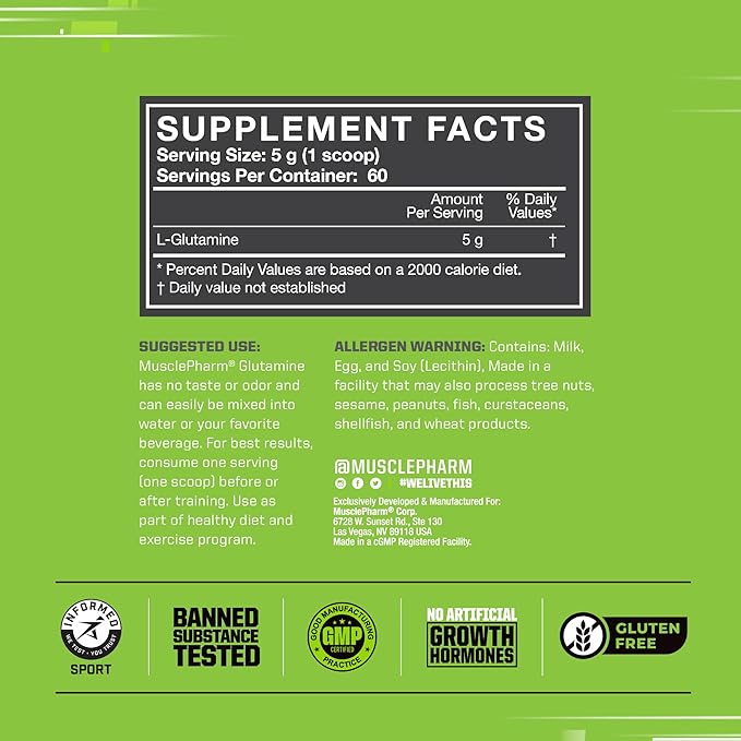 Muscle Pharm Ultra Pure Creatine Monohydrate &amp MusclePharm Pure L-Glutamine