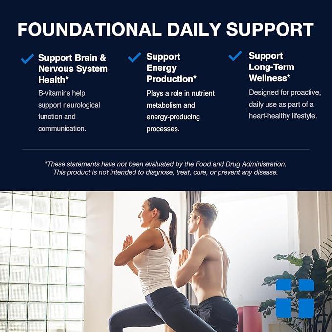 Opti + Homocysteine Capsules | Daily Brain and Heart Health Supplements* | Brain Supplement with Methylcobalamin &amp Methylfolate | 60 capsules/30 Servings