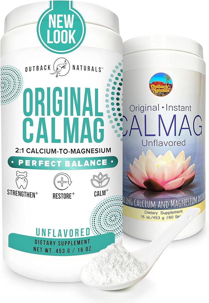 High Absorption 2:1 CalMag Calcium Magnesium Citrate Supplement Calcium Gluconate Powder Supports Stress Relief Sleep &amp Bone Strength Mineral Drink Unflavored 16.5 oz (Pack of 1)