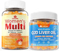 2PACK Womens Multivitamin Gummy + 2PACK Cod Liver Oil Gummies