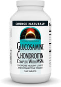 Source Naturals Glucosamine Chondroitin Complex with MSM Promotes Healthy Joints and Connective Tossues* - 240 Tablets