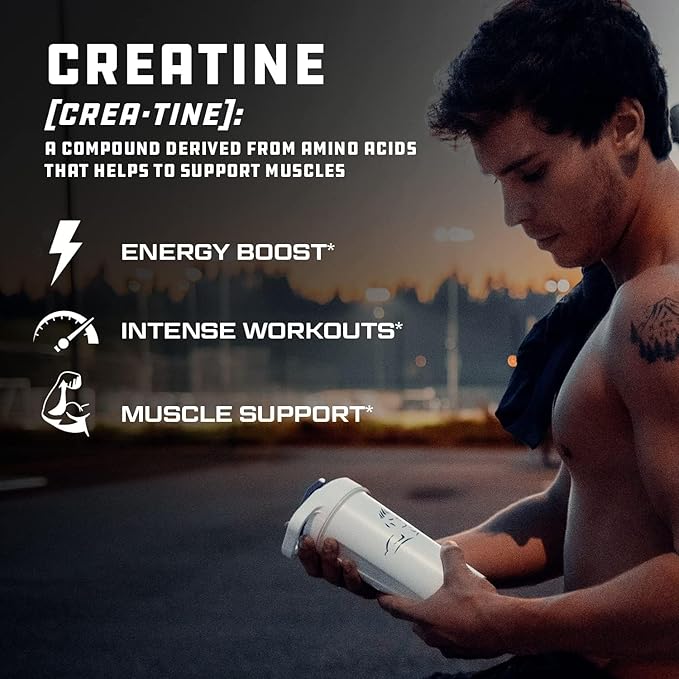 Cutler Nutrition Pure Creatine Monohydrate - 5g Per Serving 50 Servings - Premium Muscle Builder Enhances Strength Performance &amp Recovery - Unflavored for Easy Mixing