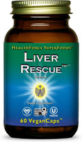 HEALTHFORCE SUPERFOODS Liver Rescue - Natural Liver Cleanse - with Milk Thistle &amp Dandelion Root - Gluten-Free &amp Vegan - 60 Capsules