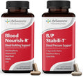 LifeSeasons Blood Nourish-R + B/P Stabili-T – Iron Deficiency &amp Blood Pressure Support Supplement Bundle – Supports Anemia Fatigue Paleness Dizziness Healthy Heart &amp Circulation- 60 &amp