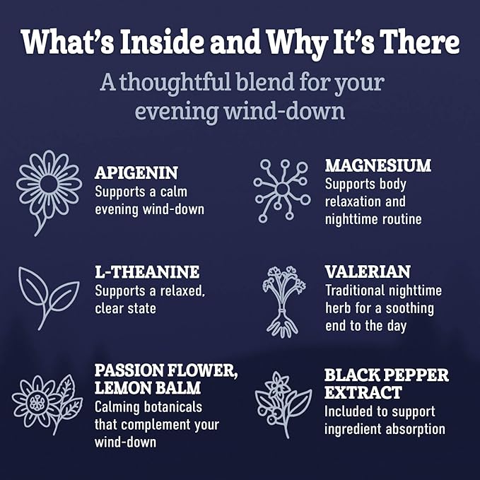 Apigenin Supplement for Sleep. Best Natural Sleep Aid Without Melatonin for Adults. With L-Theanine &amp Magnesium. Plant-Based Nighttime Support. Apigenina Suplemento.