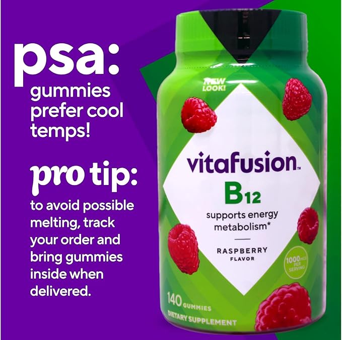 Vitamin B-12 Gummy Supplement High Potency Energy Support 1000 mcg 140ct (1 Pack)