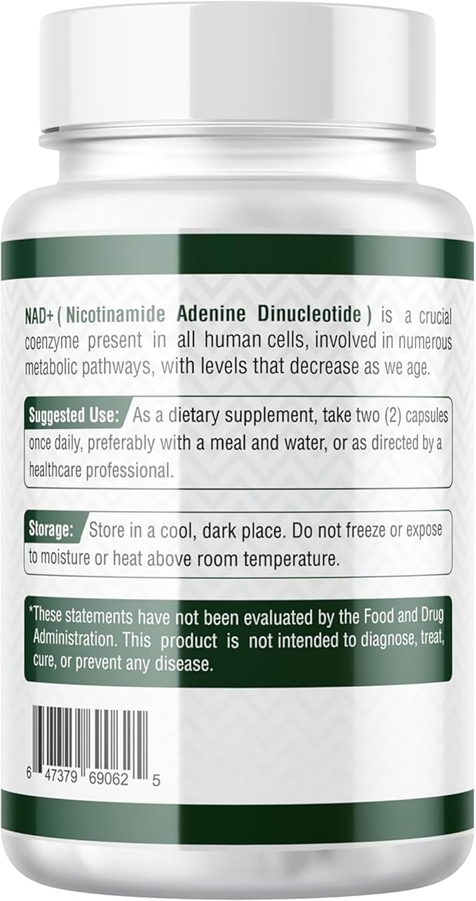 Probase Nutrition NAD Supplement 500mg High Potency 30 Day Supply NAD Maximizer Similar to Nicotinamide Riboside Vegan Non GMO Third Party Tested