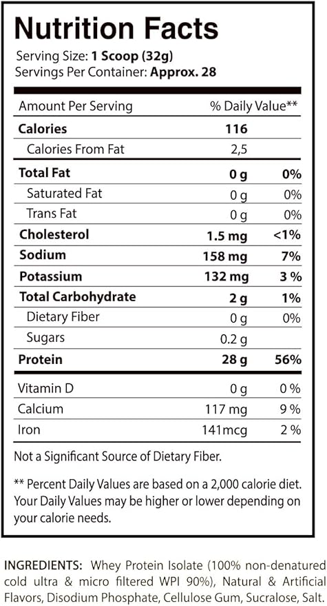 Iso Fuzion 100% Whey Isolate by Scilabs Nutrition | 28g Non Denatured Protein Powder Banana Nut MuffinFlavor 2lb