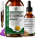 iMATCHME Methylated B Complex Liquid Drops - Max Absorption L-Methylfolate (L-5-MTHF) Vitamin B12 Methylcobalamin B6 - with Ashwagandha &amp Saffron for Energy Focus &amp Brain Health - Vegan 2