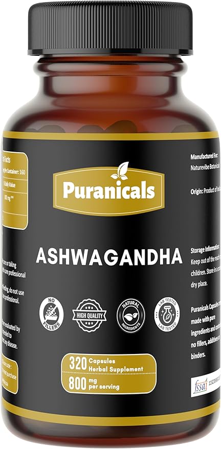 Ashwagandha 320 Capsules and Garlic 320 Capsules – Herbal Dietary Supplement | Easy Daily Use | Non-GMO Ingredients No Artificial Colors | Traditional Herbal Blend | Capsules Combo Pack