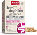 Jarrow Formulas Fem-Dophilus Advanced Vaginal &amp Digestive Probiotics 10 Billion CFU with 6 Science Backed Strains for Vaginal Urinary Tract Digestive &amp Immune Support 30 Capsules Shelf-St