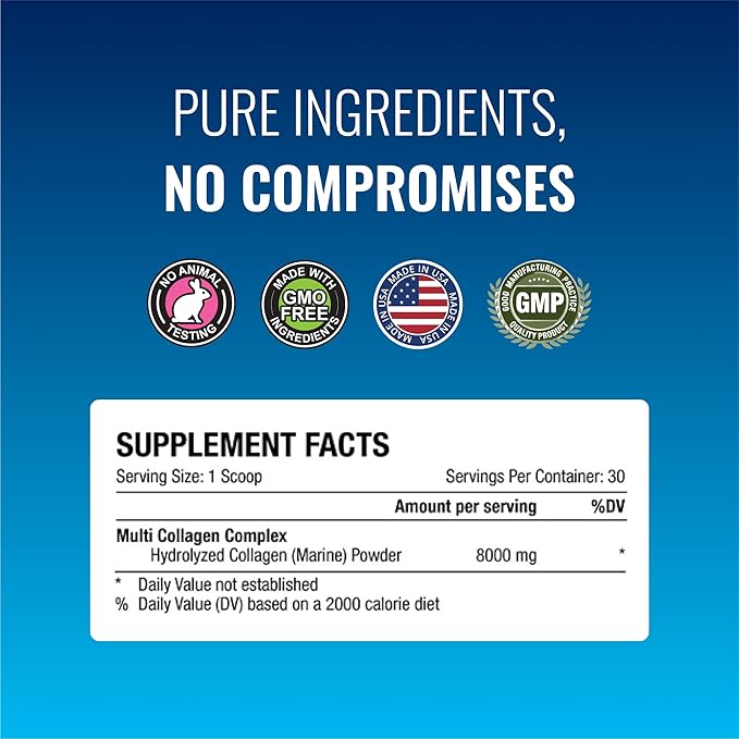 Approved Science Collagen Powder - Unflavored Hydrolyzed Collagen Peptides for Women &amp Men - Marine Sourced - Hair Skin Nails &amp Joints - 150 Scoops - Five Month Supply