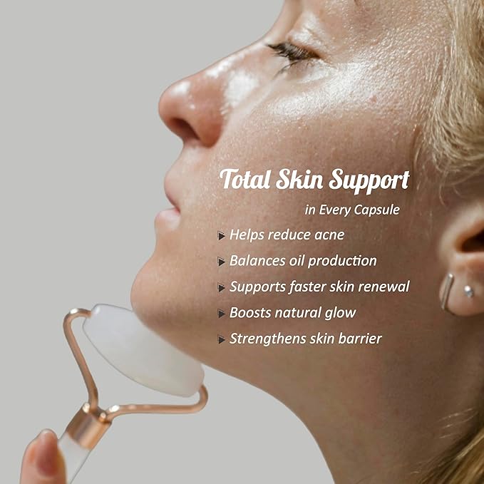 Acne+ Teen Skin Supplement – Vitamins A C E B Biotin &amp Pantothenic Acid – Supports Clear Skin Balanced Oil Production &amp Healthy Glow – 90 Vegetarian Capsules