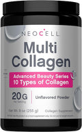 NeoCell Super Multi Collagen Peptides Powder | 9oz | 10 Types of Collagen | Skin Hair and Nails | Beauty Supplement | Unflavored Powder | For Women and Men