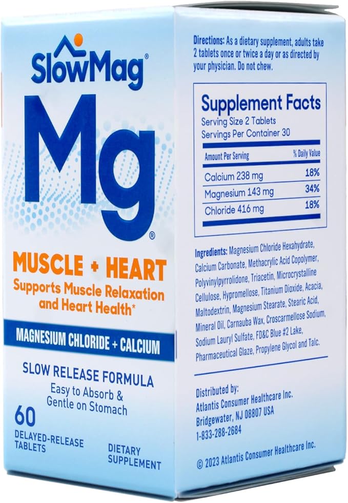 Slow-Mag Tablets with Calcium 71.5 mg - 60 Tablets