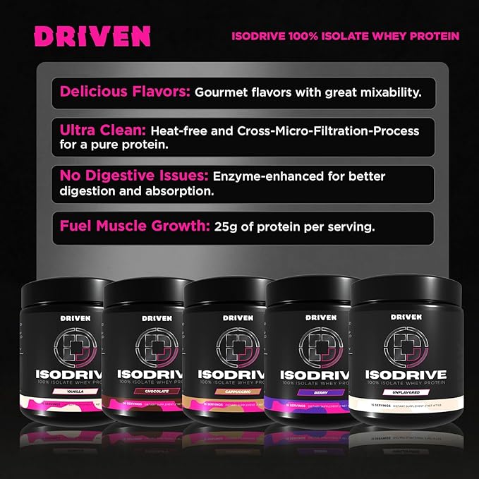 Driven Nutrition ISODRIVE Premium Whey Isolate (1lb Berry)