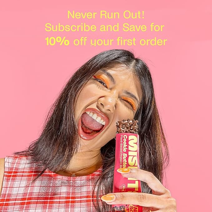 Misfits Vegan Protein Bars - Speculoos Cookie Butter | Nutrition Bars - 15g Protein 1g Sugar Plant-based Low Carb Non-GMO Gluten Free Snacks | Pack of 12