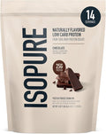 Isopure Low Carb 100% Pure Whey Isolate Protein Powder Lactose Free Gluten Free With Vitamins Dark Chocolate 25g Protein Per Serving 1 Lb 14 Servings (Packaging May Vary)