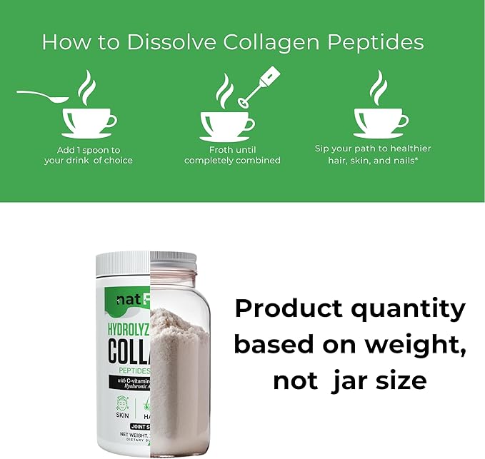 Collagen Peptides Powder – Hydrolyzed Bovine Collagen with Vitamin C Hyaluronic Acid Zinc &amp B3 – Type 1 &amp 3 Unflavored Protein Powder for Women &amp Men Hair Skin Nails Joints 45 Serving