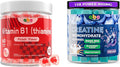 Creatine Monohydrate Gummies 9000mg for Men Vitamin B1 Gummies 300mg for Adults