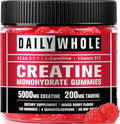 Creatine Monohydrate Gummies – Plant-Based Chewable Supplement with Taurine L-Carnitine and Vitamin B12 – 120 Count (4 Gummies Per Day) Mixed Berry Flavor for Women and Men