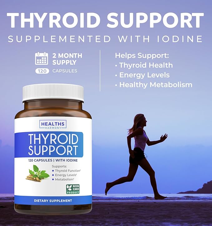 Omega 7 Softgels &amp Thyroid Support (2-Month Supply) Energy Fusion Bundle - Purified Omega-7 Softgels (60 Softgels) Provinal Peruvian Anchovy and Thyroid Support (120 Capsules) Healths Supplement