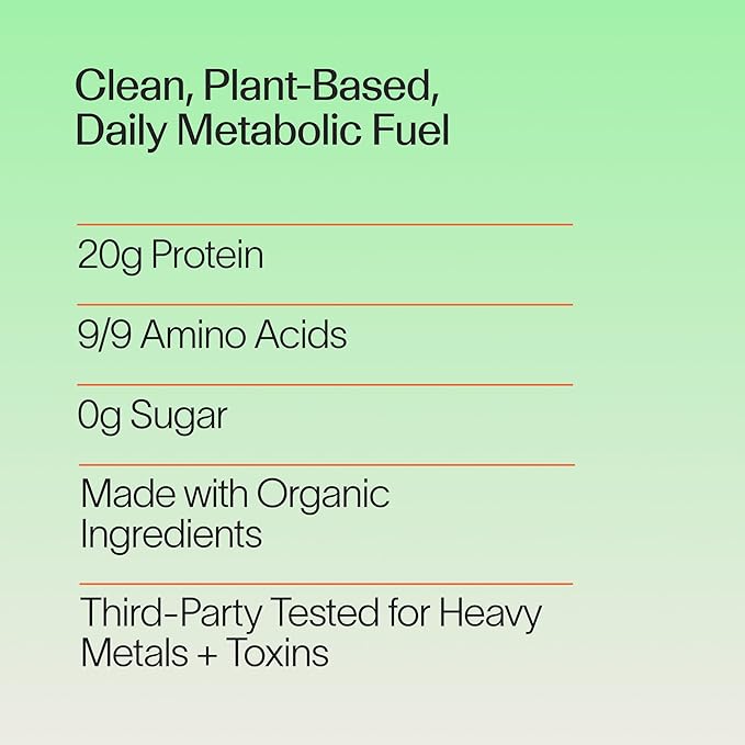 Veracity Plant-Based Protein Powder - Vanilla Cinnamon - MyoVera for Smarter Protein Utilization - Organic Sugar Free Protein for Metabolic Health - 15 Servings (20g Protein/Serving)