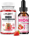 Liquid Iron Supplement for Women &amp Men Iron Gummies for Kids &amp Adults