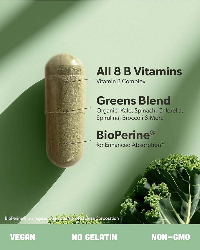 sapling Vegan Vitamin D3 + K2 &amp Vitamin B Complex Bundle - 4000 IU Vitamin D3 and 100mcg Vitamin K2 as Mk7 Essential B Vitamins with Whole Food Blend B1 B2 B3 B5 B6 B7 Folate
