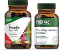 Floradix Iron + Herbs - Iron Supplement for Healthy Energy Support* &amp Gaia Herbs Pro Vitex Reproductive Formula - Bundle (Pack of 2)