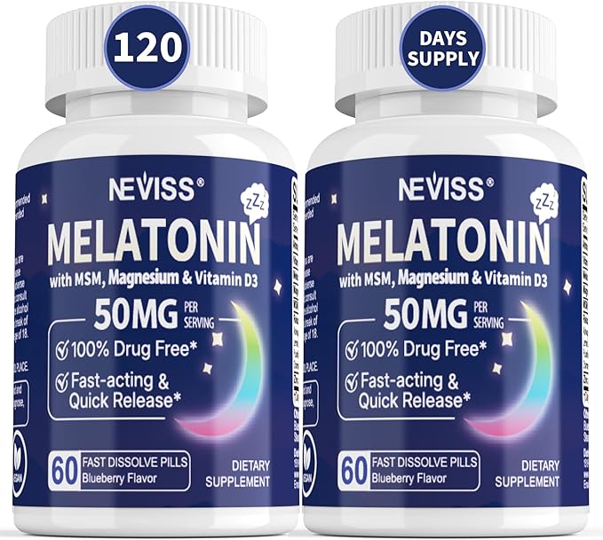 NEVISS Melatonin 50 mg Fast Dissolve Tablets + Melatonin 60mg Softgel
