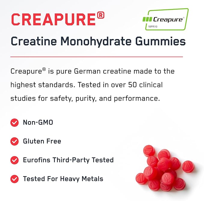 SteelFit Creapure Creatine Monohydrate Gummies for Men &amp Women Juicy Watermelon - Gym Workout Nutritional Supplements for Muscle Gain Brain Health &amp Strength Building Dietary Supplement 120