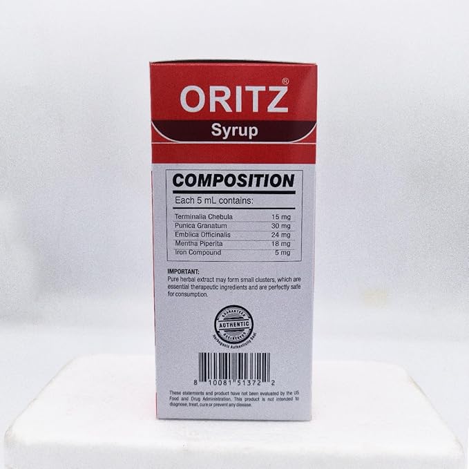 HERBOGANIC Oritz Herbal Iron Syrup for Overall Health and Wellness