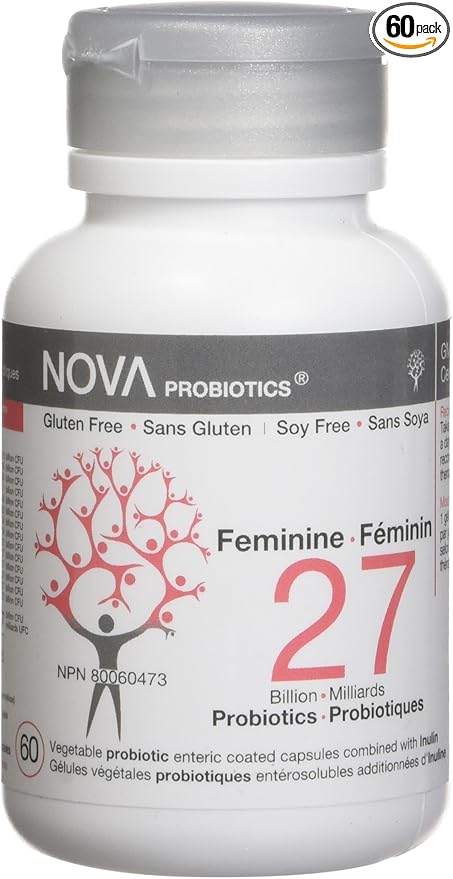 Nova Probiotics Feminine 27 Billion 60 Vcaps