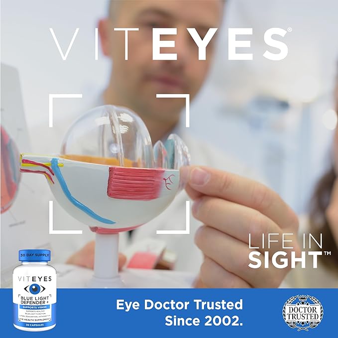 Viteyes Blue Light Defender+ Supplement Capsules Dietary Safeguard from Harmful Blue Light 30 Capsules