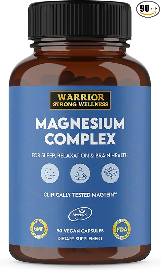 Magnesium Complex -Triple Blend 100% Chelated Mag Supplement-Magtein Magnesium L-Threonate for Memory &amp Brain Health -Glycinate Sleep Well-Taurate- Relaxation