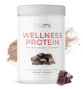 Teami Wellness Vegan Protein Powder - Organic Ingredients (14 Servings 13.6 Ounce) Smooth Textured Chocolate Plant Based Protein Powder Low Net Carbs Non-GMO Dairy Free Soy Free No Sugar Added