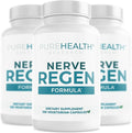PUREHEALTH RESEARCH Nerve Regen Formula - Nerve Renew for Numbness Tingling and Burning with R Alpha Lipoic Acid Benfotiamine 300mg &amp Passion Flower Extract - Ala Nerve Support Supplement 3 Bot