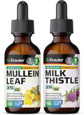 BIO KRAUTER Mullein Tincture 2 Fl. Oz. &amp Milk Thistle Tincture 2 Fl. Oz.