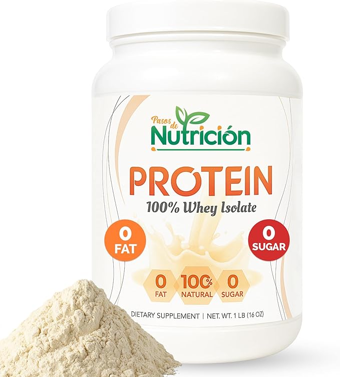 Whey Protein Isolate Powder Unflavored 1 lb – 0g Sugar Low Carb Keto-Friendly – Lactose-Free Gluten-Free High Protein Supplement for Shakes and Smoothies