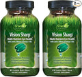 Irwin Naturals Vision Sharp Multi-Nutrient Eye Health - 42 Liquid Soft-Gels Pack of 2 - with Lutein Bilberry &amp Omega-3s - 42 Total Servings