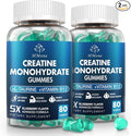 Creatine Monohydrate Gummies - 5g for Men &amp Women 160 Count and Creatine Chewable Supplements for Muscle Gain Muscle Strength Energy Boost and Muscle Builder Sugar Free Vegan (Blueberry)