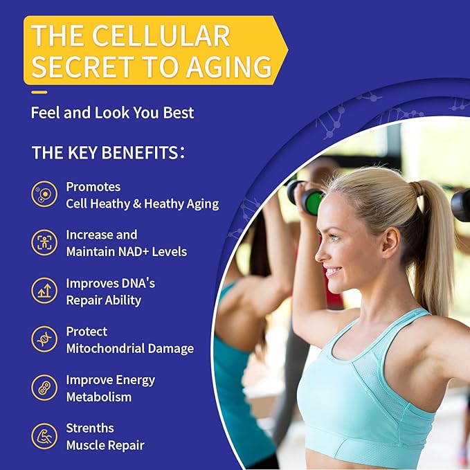 800MG Liposomal NAD+ with TMG 300MG Actual NAD+ Supplement Superior Absorption Boost NAD Plus for Cell Energy Healthy Aging and Muscle Repair 120 Capsules (Pack of 2)
